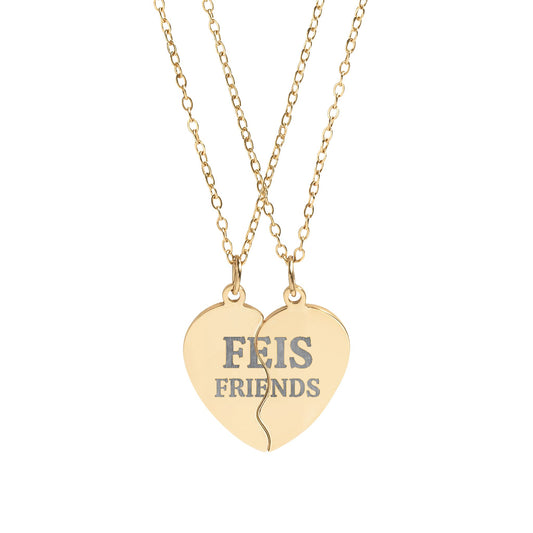 Feis Friends Break-Apart Heart Necklace Set