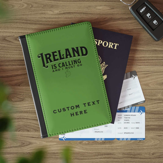 Ireland Passport Cover; CustomizeAccessoriesAccessories,Bridesmaid Gift,Custom Passport Holder,Custom Travel Tags,Customized Passport Cover,Customized Travel Wallet,destination wedding,Holiday,ireland destination wedding,Ireland Passport Cover,Ireland Tra