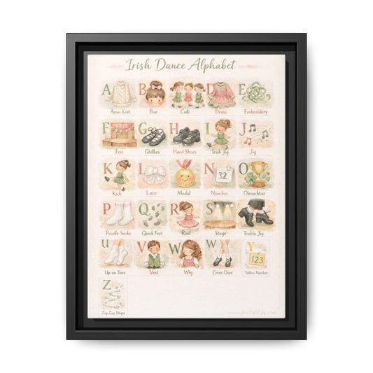 Irish Dance Art, Alphabet Poster, Irish Dance Poster, Irish Dance Nursery, Irish Dance Kids