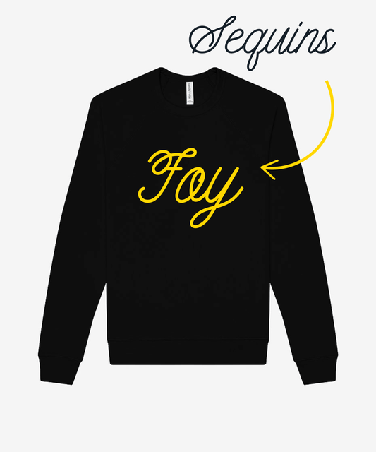 Foy Sweatshirt, Sequin Sweatshirt, Irish Dance Apparel Irish Dance School Uniforms, where to get Irish dance school sweatshirts with logo