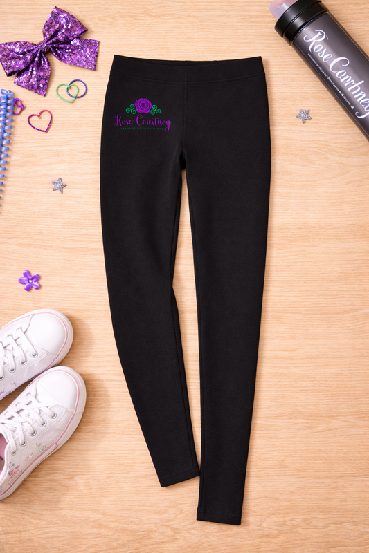 Irish Dance Leggings, Irish Dance School Apparel, Rose Courtney Academy of Irish Dance Leggings