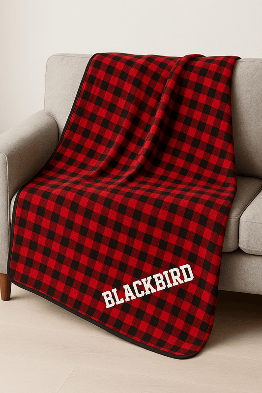 Blackbird Academy Blanket, Irish Dance Blanket, Feis Blanket, Sherpa, Irish Dance Gift, spirit wear for Irish dancers with school logo