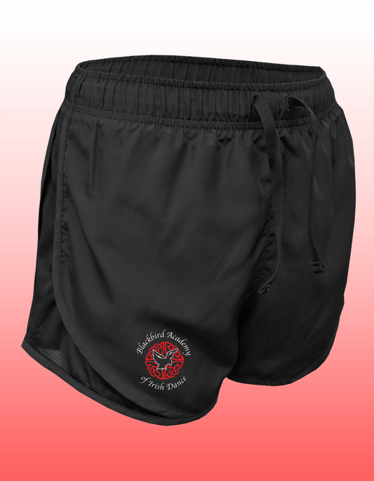 Blackbird Academy Shorts, Irish Dance Shorts, Irish Dance School Gear, Irish Dance Apparel, spirit wear for Irish dancers with school logo