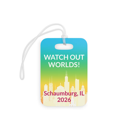 worlds tag, chicago tag, ord tag, travel tag, dance gift, luggage tag, bag tag, suitcase tag, oireachtas tag, irish dance, feis travel, dancer gift, 2026 worlds