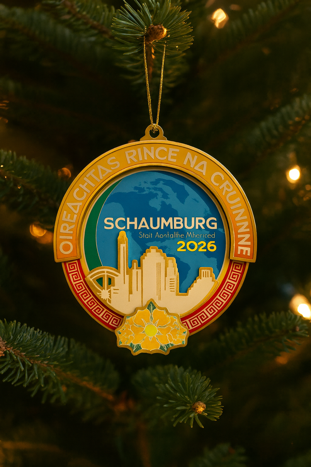 Irish Dance Worlds: Oireachtas Rince na Cruinne 2026 Ornament – FeistyFitzy, image size:1024x1536