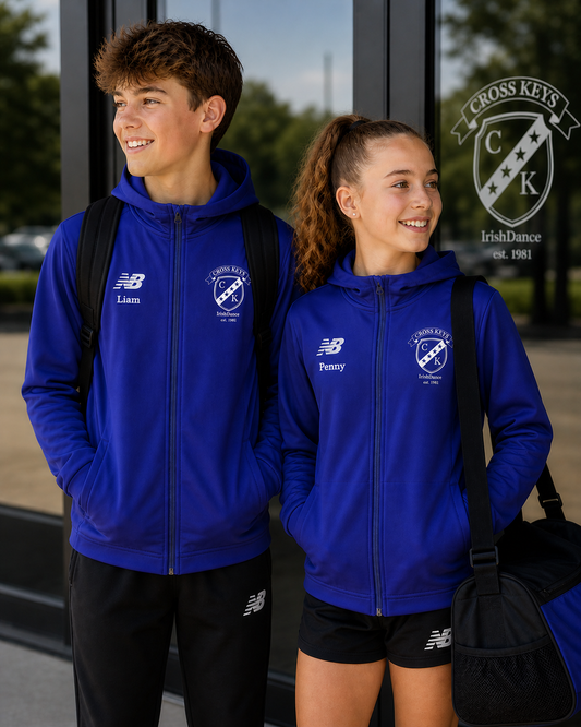 💙 Cross Keys Custom New Balance Travel Jacket – Personalized Irish Dance Team Gear