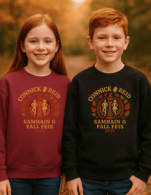 Connick & Reid Fall Feis 2025, Irish dance sweatshirt, Irish dance competition apparel, Irish dance school spirit wear, custom Irish dance team gear, Irish dance logo clothing, Feis day sweatshirt, Irish dance warm-up sweatshirt