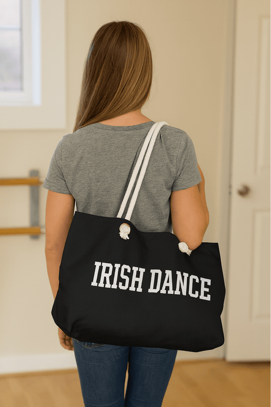 Custom Irish dance bag with name personalization, Irish dance school gear bag for competitions and practice,
Irish dance team bag with personalized name, Dance bag designed for Irish dancers and feis travel, Irish dance bag for shoes, socks, and accessories, Personalized dance bag for Irish dance students