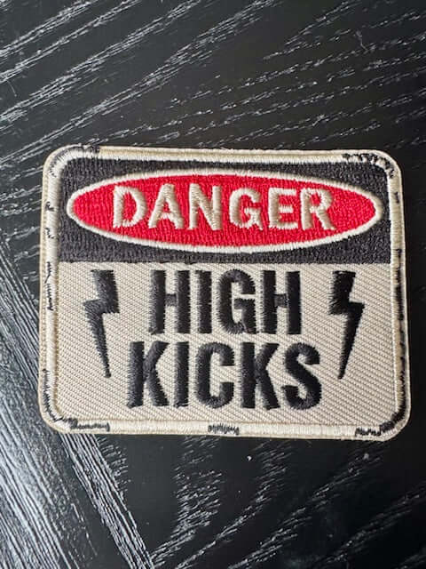 Danger, High Kicks, Irish Dance Patch, Embroidered Patch, Heat Press Patch, Irish Dance Gifts, Irish Dance Accessories