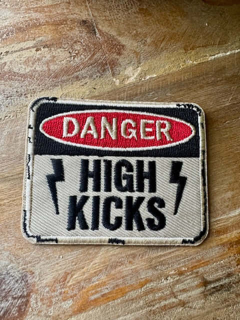 Danger, High Kicks, Irish Dance Patch, Embroidered Patch, Heat Press Patch, Irish Dance Gifts, Irish Dance Accessories, Irish Dance Bag