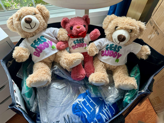 Feis Buddy TeddyTeddy Bearfeis friend,Feis Friend Gift,Teddy BearIntroducing the Feis Buddy Teddy! This fuzzy friend comes with a cute shirt and is the perfect companion for Irish dance. Whether you need comfort during hard times or a dance partner, this