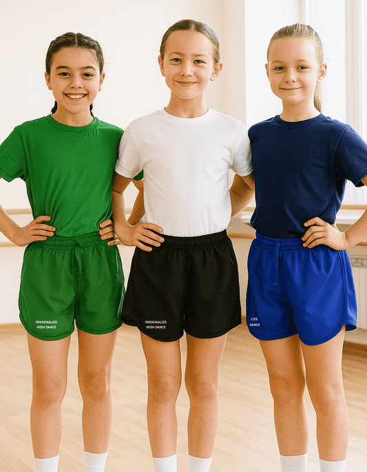 Girls Shorts, womens shorts, Irish Dance shorts, custom shorts, personalized shorts, irish dance apparel
