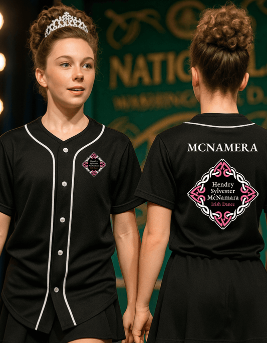 HSM Baseball Jersey, Irish Dance Jersey, Irish Dance Apparel, Irish Dance School Gear, Irish Dance School Apparel