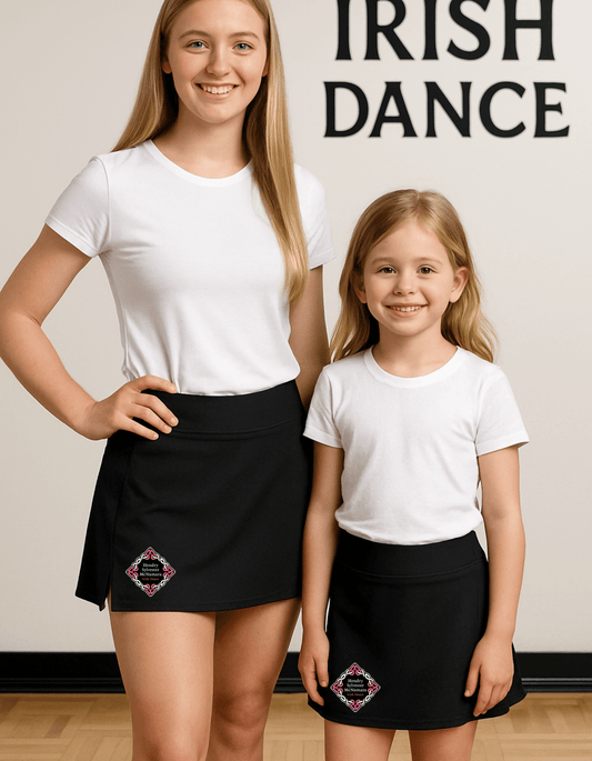HSM Skort, Irish Dance Skirt, Irish Dance Shorts, Irish Dance Skort, Irish Dance Branded Gear, Irish Dance School Gear, Irish Dance Apparel