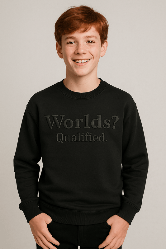 World Qualifier Sweatshirt, World Qualifier Gift, Gift for World Qualifier, Irish Dance Apparel, Embroidered Sweatshirt