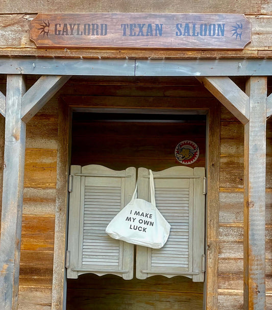 I Make my Own LuckToteI make my own luck,lucky bag,lucky toteExperience effortless style with our "I Make my Own Luck" canvas tote bag. Crafted with large, sturdy design and great quality, this tote is perfect for any occasion. Make a statement and carry