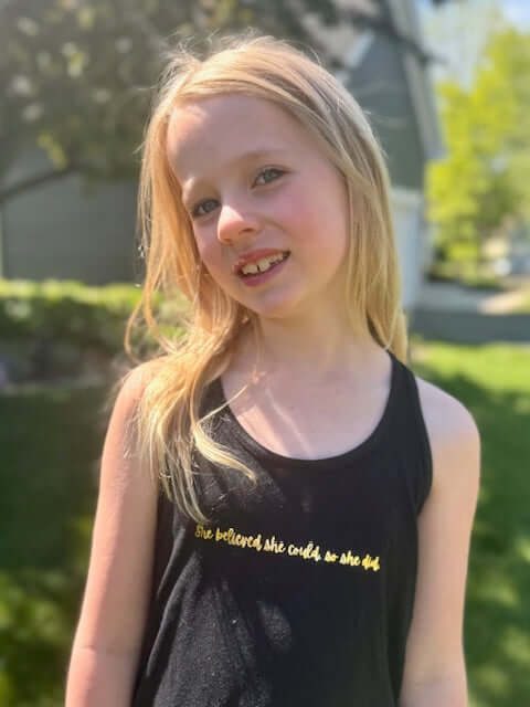 She believed she could so she did, Irish dance tank top, Irish dance apparel, Sleeveless tank , Girls Tank Top