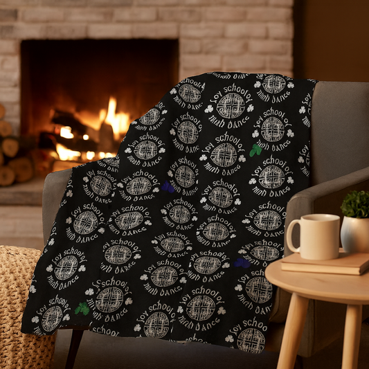 Irish Dance Blanket, Feis Blanket, Foy Blanket, Affordable Irish Dance Gear, Irish Dance School Logo, Gift for Irish Dancer, Feis Blanket
