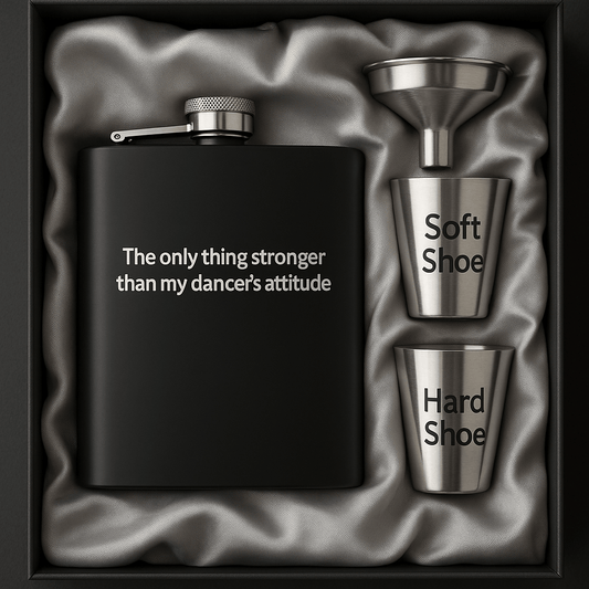 Irish Dance Gift Set, Irish Dance Flask, Dancer Parent Gifts, Feis Essentials, Funny Irish Dance Gifts, Hard Shoe Soft Shoe, Irish Dance Teacher Gift, Adult Irish Dance Accessories, Irish Feis Barware, Nationals Gift Idea