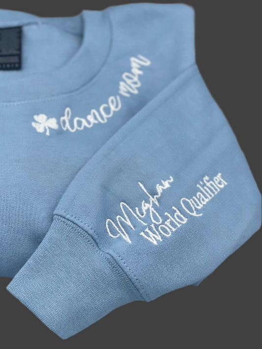 Embroidered Dance Mom SweatshirtSoftstyleCDance Mom Sweatshirt,Custom Dance Mom,Custom Dance Shirt,Custom Embroidered Sweatshirt,Custom Name Shirt,Custom Sweatshirt,Dance Mama Shirt,Dance Mom Shirt,Dance Mom T-Shirt,Dance Mom Tshirt,Feis Mom Sweatshirt,Gi