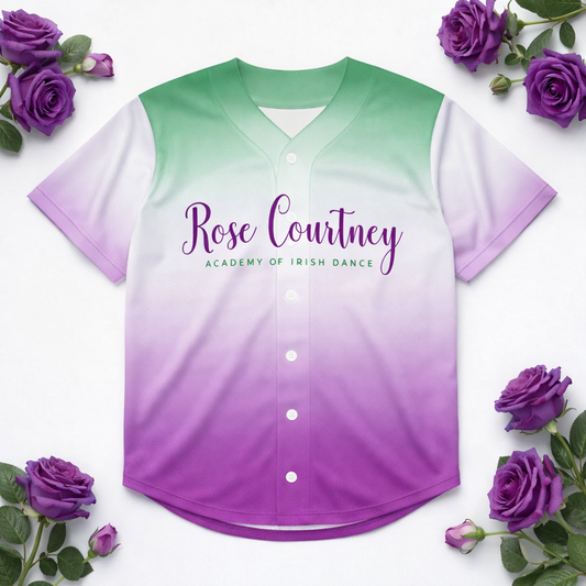 Irish Dance School Gear, Rose Courtney Academy of Irish Dance, Irish Dance Jersey, Irish Dance Baseball Jersey, Irish Dance Logo Apparel, Personalized Irish Dance Apparel