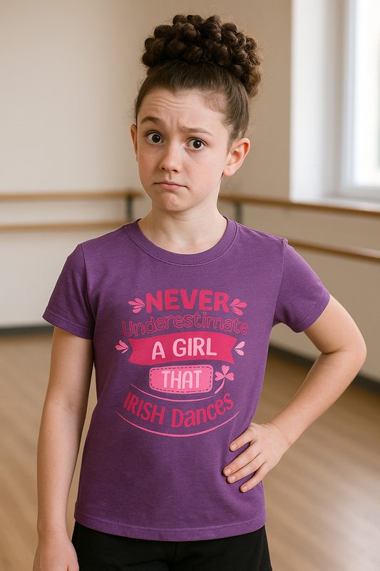 Never Underestimate, Unique Irish Dance, Irish Dance Girl Clothes, Irish Dance Apparel, Funny Irish Dance, What to get an Irish dancer, Irish Dance Presents