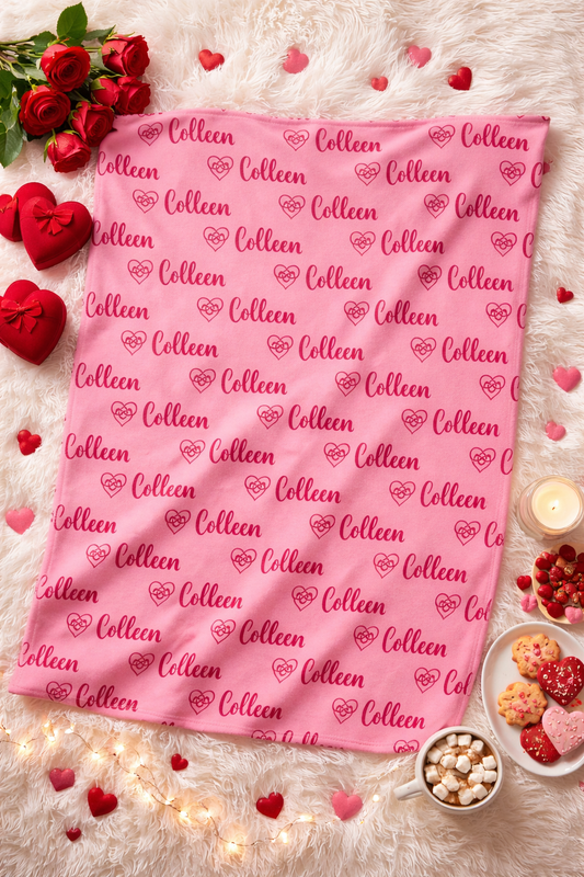 Personalized Celtic Heart Knot Blanket, Charming Irish Gift for Her, giftful-for-valentines