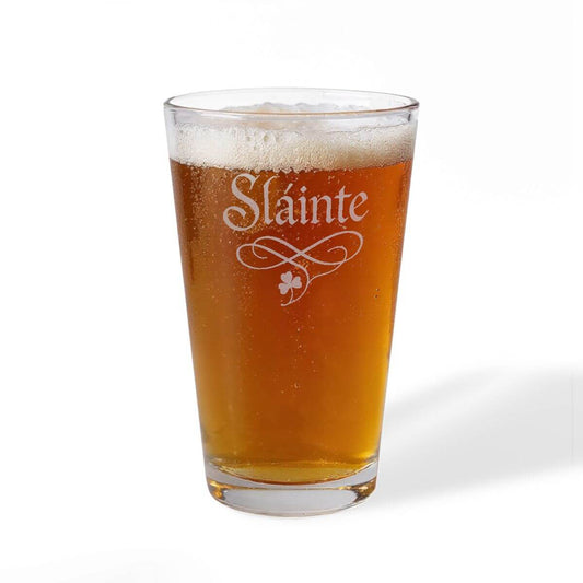 Slainte Glass, Irish Pub Glass, Gift for Him Irisih