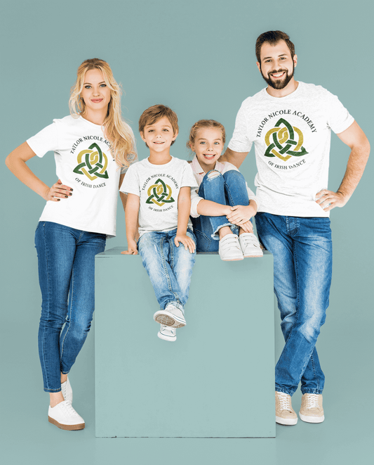 TNA T-Shirts, custom Irish dance school apparel, Irish dance logo clothing, Irish dance school spirit wear, dance school merch