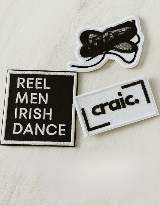 Irish Dance accessory: Ghilliespatch, Irish Dance Shoes Patch, Embroidered Patch, Iron-On Patch, Ghillies Patch, Irish Dance PAtch