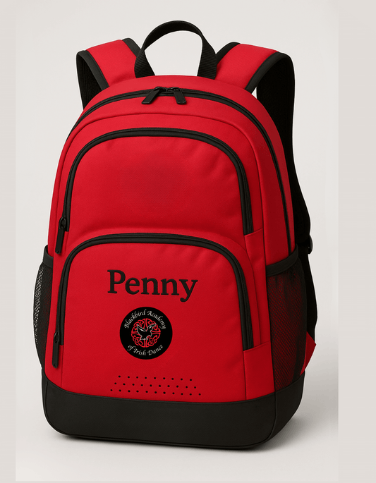 Blackbird Academy of Irish Dance Backpack, Irish Dance Bag, Custom School Gear, Custom School merch