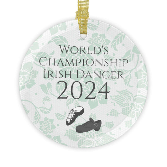 irish Dance Christmas Ornament, Irish Dance Glass Ornament, Glass Christmas Ornament, Custom Irish Dance Ornament