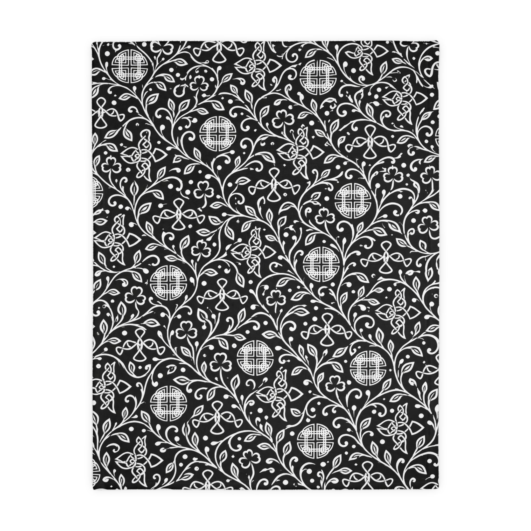 Foy Knot Patterned Velveteen Blanket