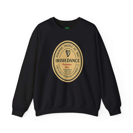Irish Dance Crewneck Sweatshirt – Vintage Pub-Style Irish Dance Emblem- Personalized