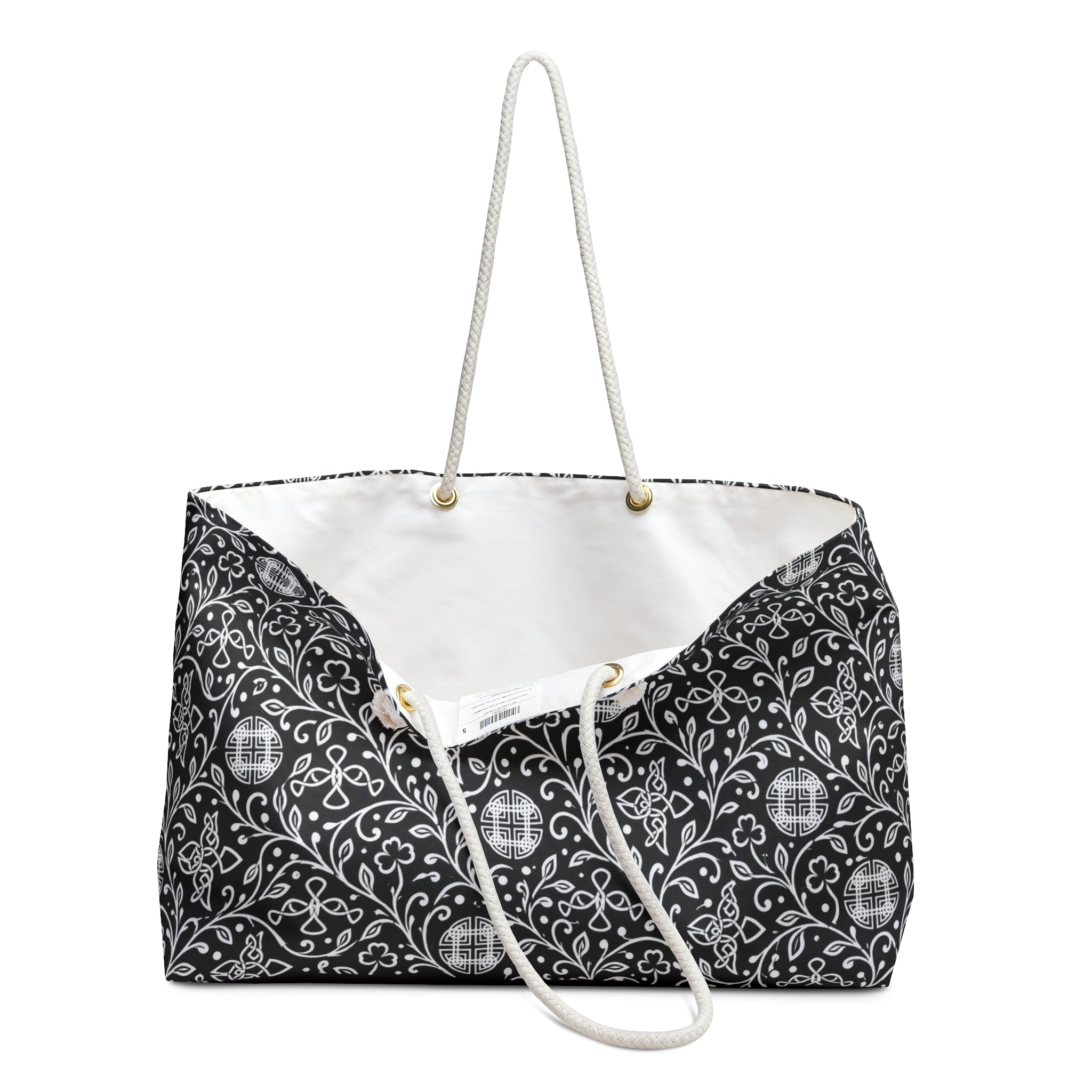 Foy School of Irish Dance black and white weekender tote - Oireachtas travel bag