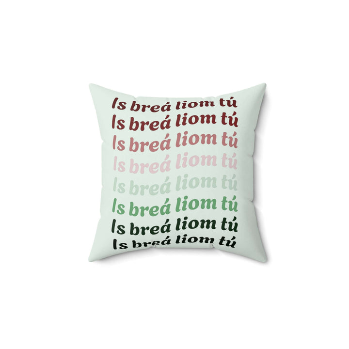 Gaelic I love You Square PillowHousewarming Gifts, Irish Pillow Cover, Shamrock Pillow, Decorative Pillows, Gifts For Moms, Green Throw Pillow, Irish Home Decor, Irish Pillow Gifts, Luck Of The Irish, Ireland Wedding Gift, Gifts For Her, i love you pillow