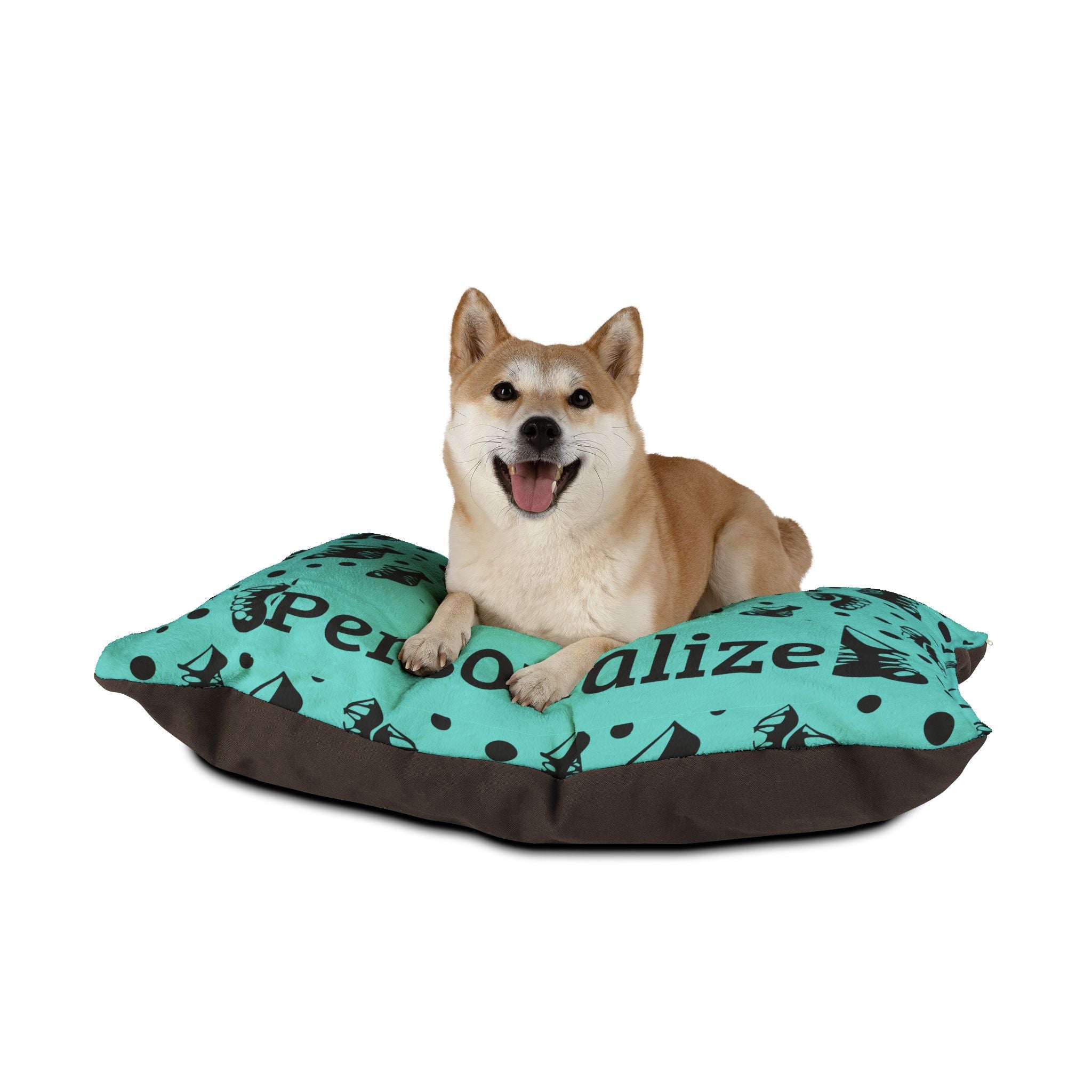 Detail of the zippered, washable cover on the Irish dance soft shoe pet bed