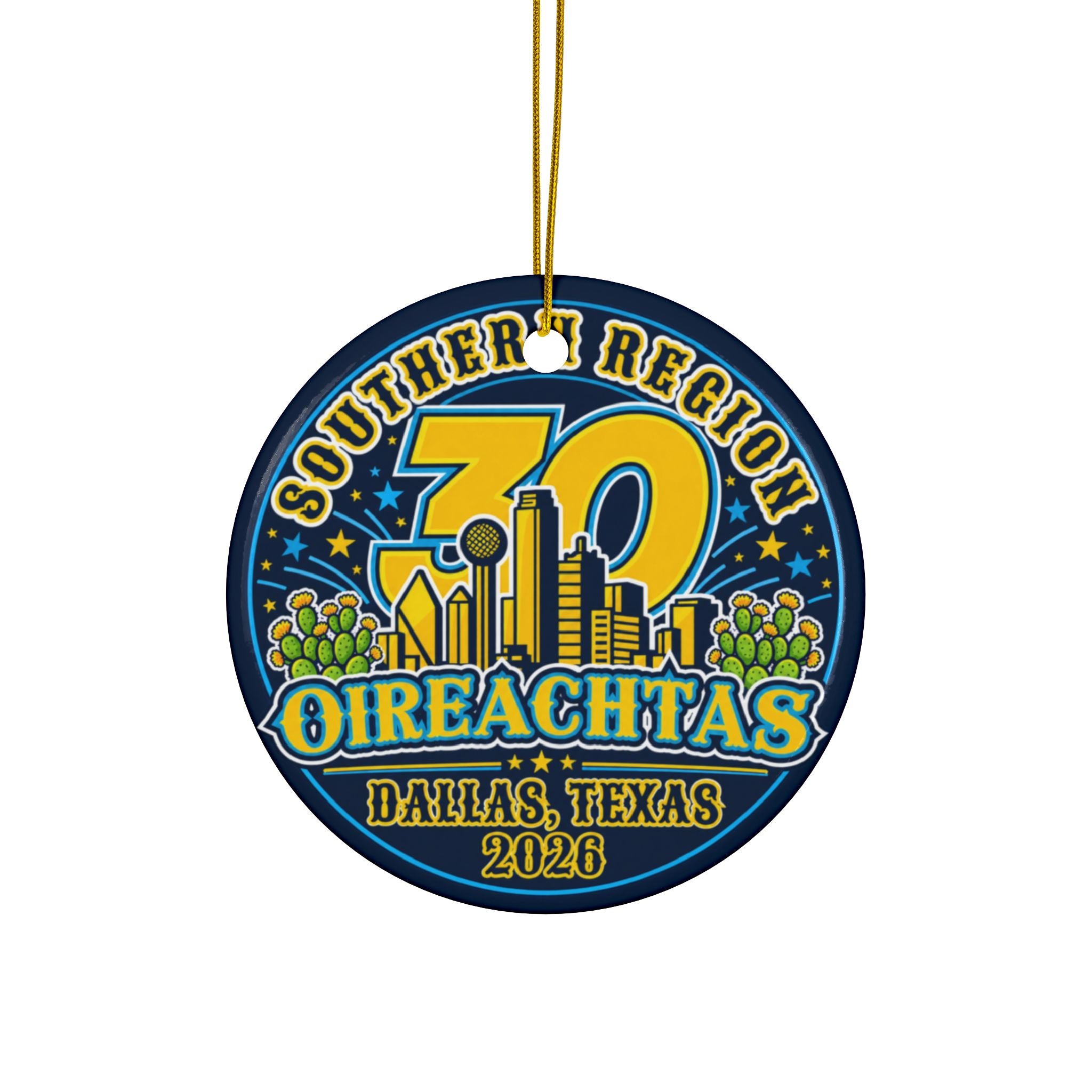 Southern Region Oireachtas 30th Anniversary Personalized Ornament | Dallas, Texas 2026