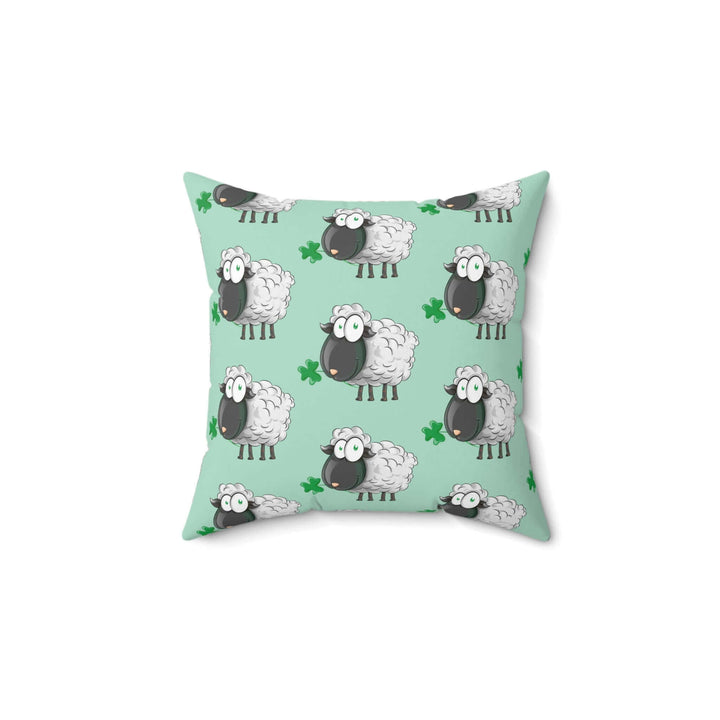 Irish Sheep Spun Polyester Square PillowRoom accents shouldn't be underrated. These beautiful indoor pillows in various sizes serve as statement pieces, creating a personalized environment. .: 100% Polyester cover .: 100% Polyester pillow included .: Doub