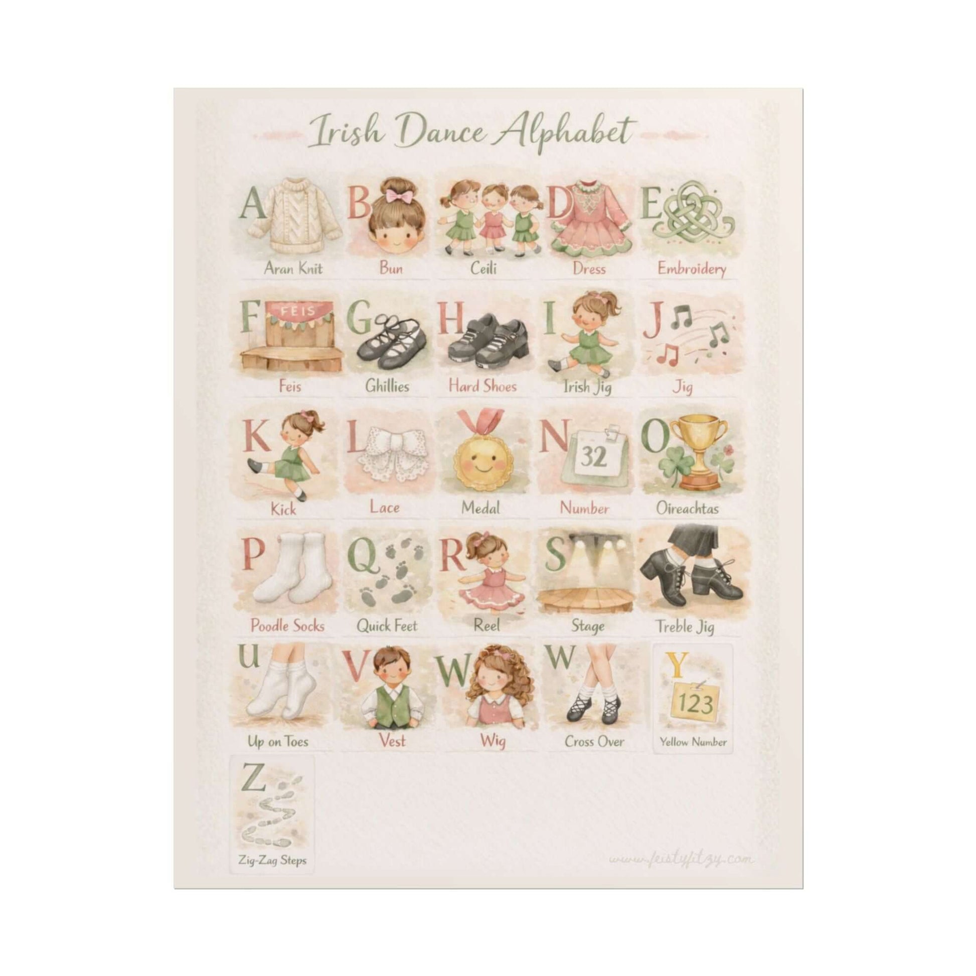 Irish Dance Baby, Irish Dance Poster, Irish baby Gift, Irish Baby Shower, Irish Dance Shower