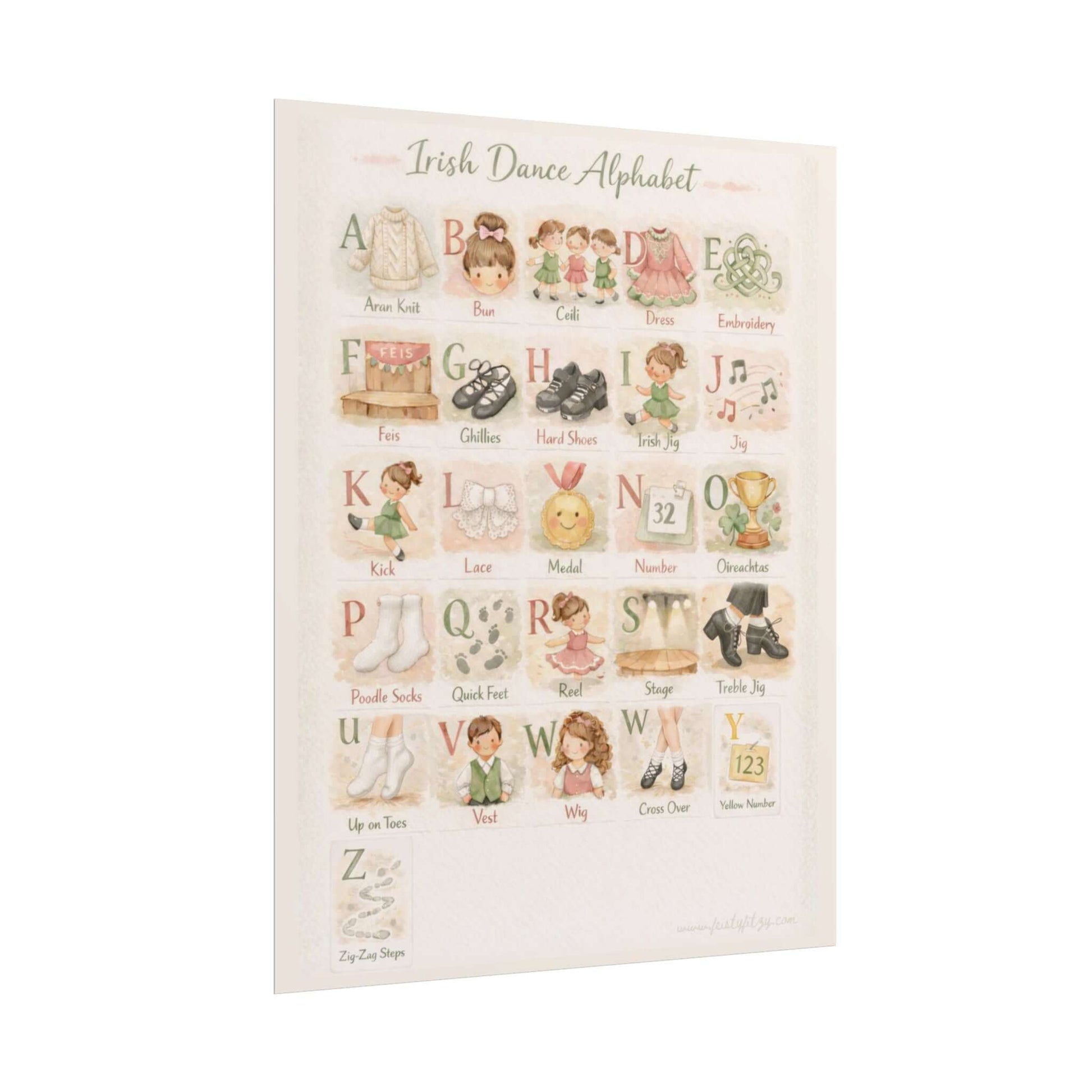 Irish Dance Poster, Irish baby Gift, Irish Baby Shower, Irish Dance Baby, Dance Home Decor