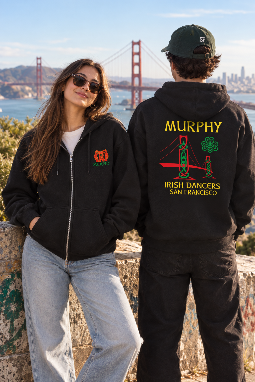 Murphy personalized zip hoodie, Irish dance gear