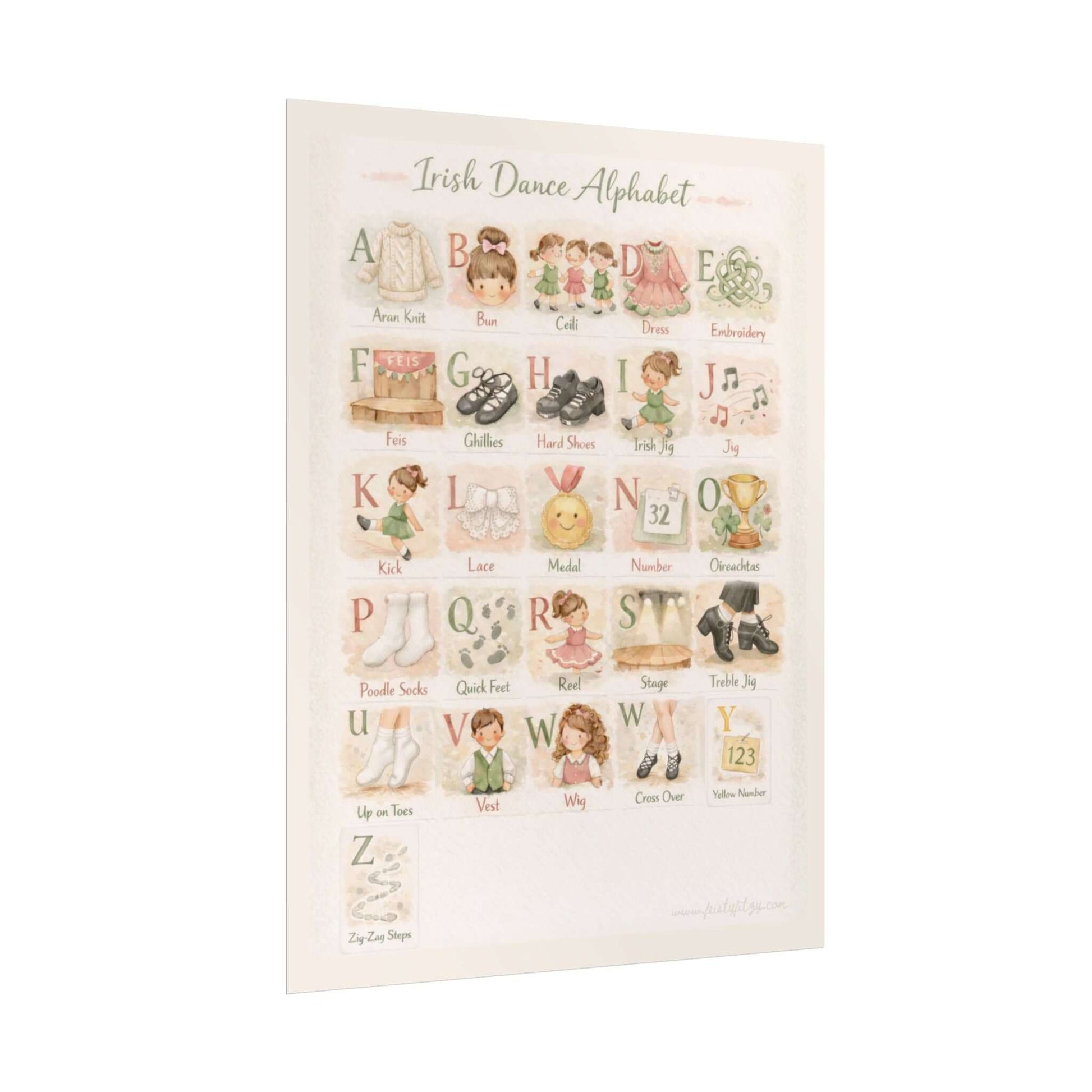 Irish Dance Poster, Irish baby Gift, Irish Baby Shower, Irish Dance Baby, Irish Home Decor