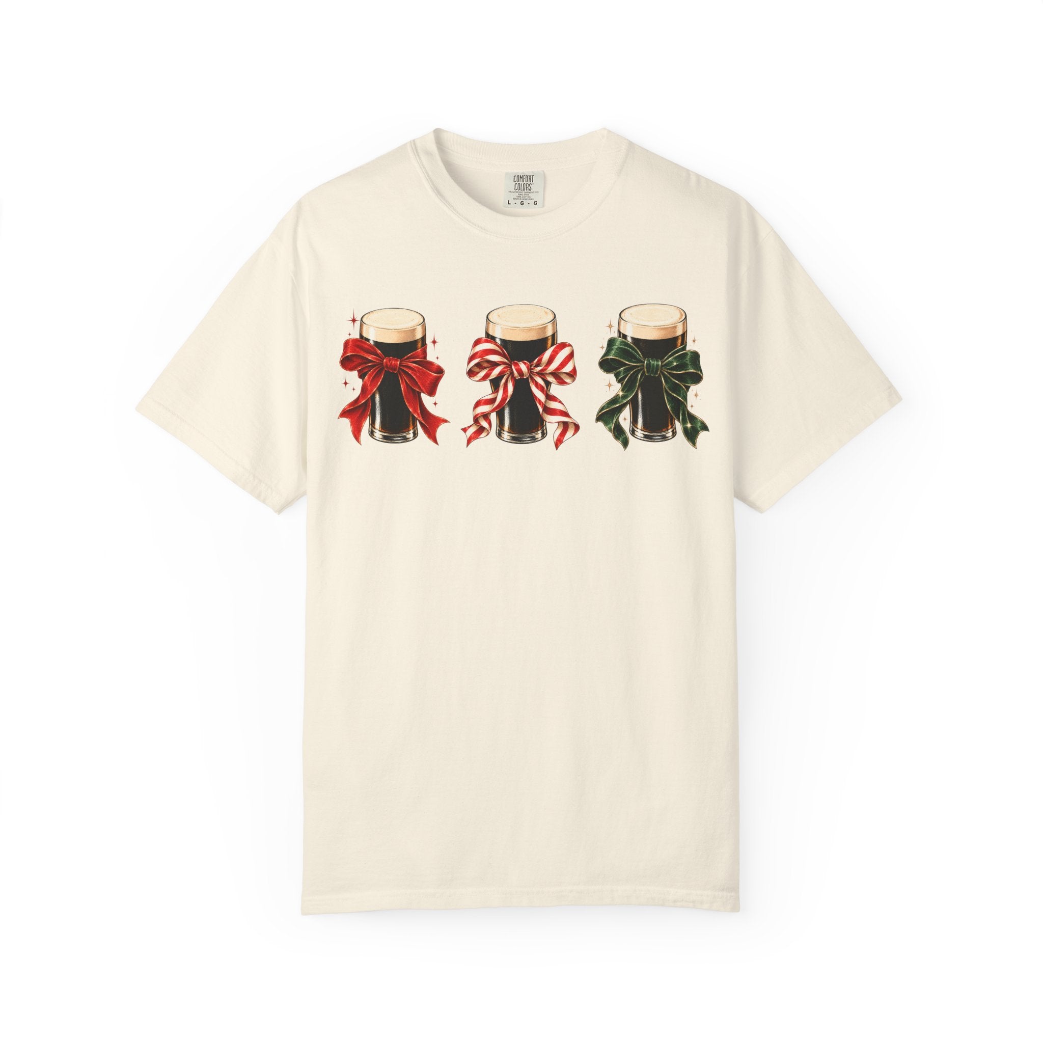 🍺 We Three Pints | Irish Stout Christmas Tee 🎄🎀