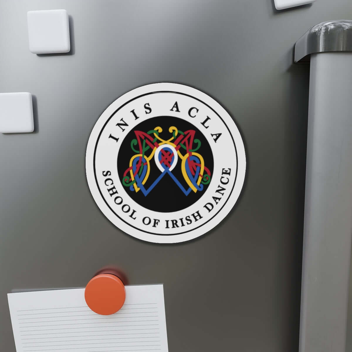 Inis Acla Magnet, irish Dance School, Irish Dance Spirit Wear, Irish Dance Gifts, spirit wear for Irish dancers with school logo, Irish Dance Merch