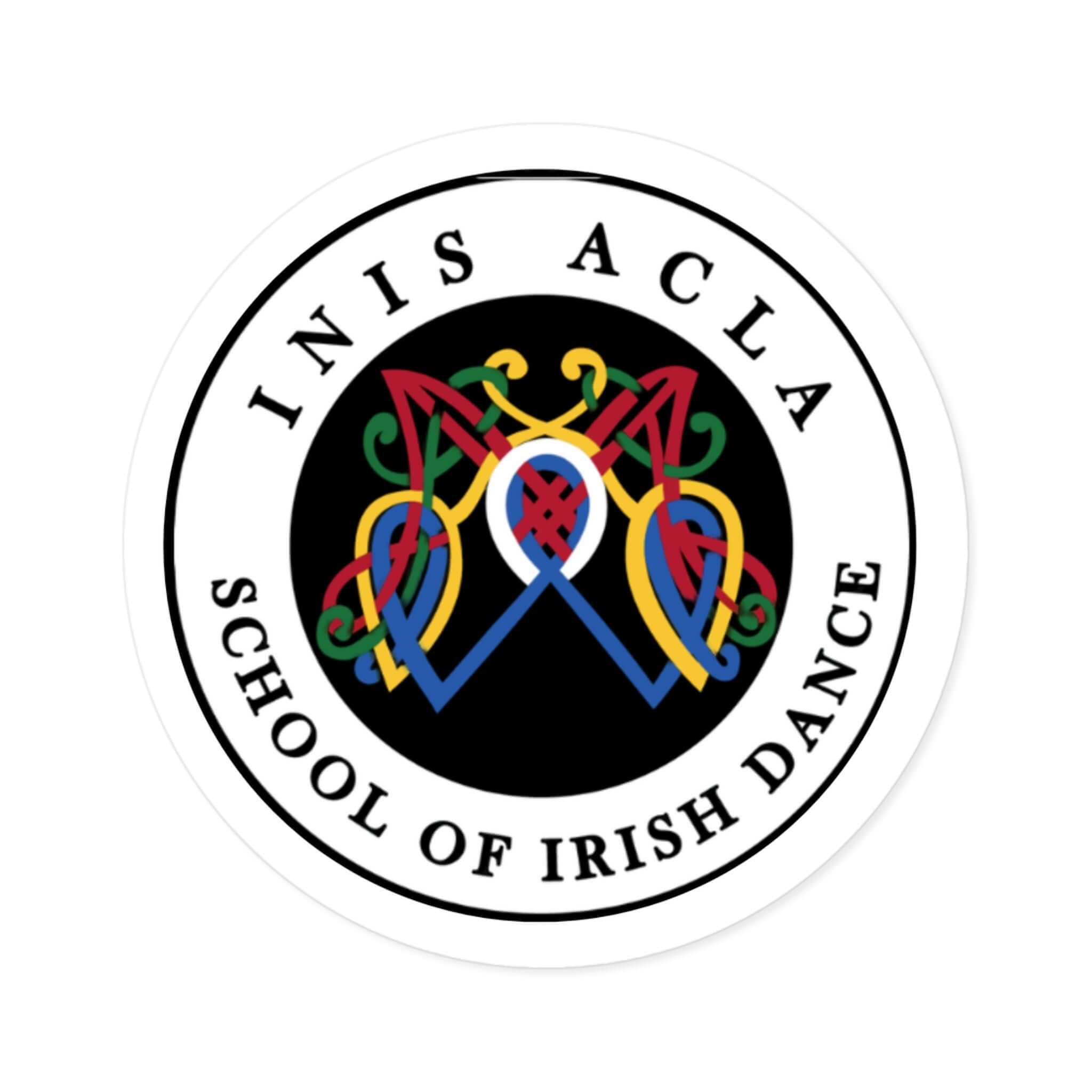 Irish Dance Spirit Wear, Inis Acla, Irish Dance Team Gear, Sticker, spirit wear for Irish dancers with school logo,  Irish Dance Merch