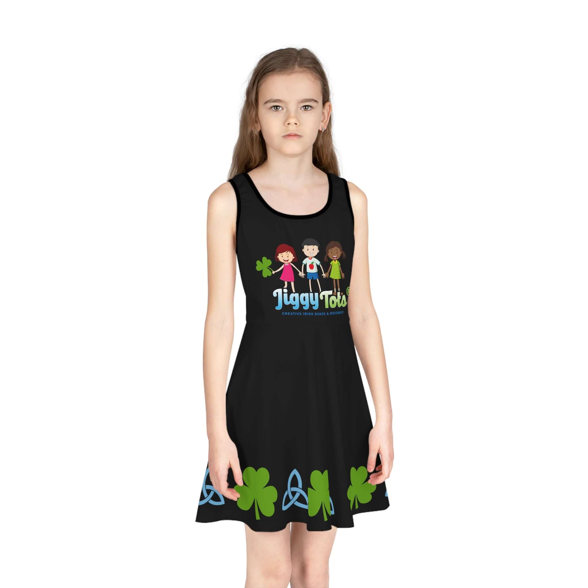 Jiggy Tots Dress for Girls, Irish Dance Apparel Irish Dance School Uniforms Custom Irish Dance Costumes Irish Dancewear Online Irish Dance Practice Wear Irish Dance Team Apparel Comfortable Irish Dance Clothing Kids Irish Dancewear