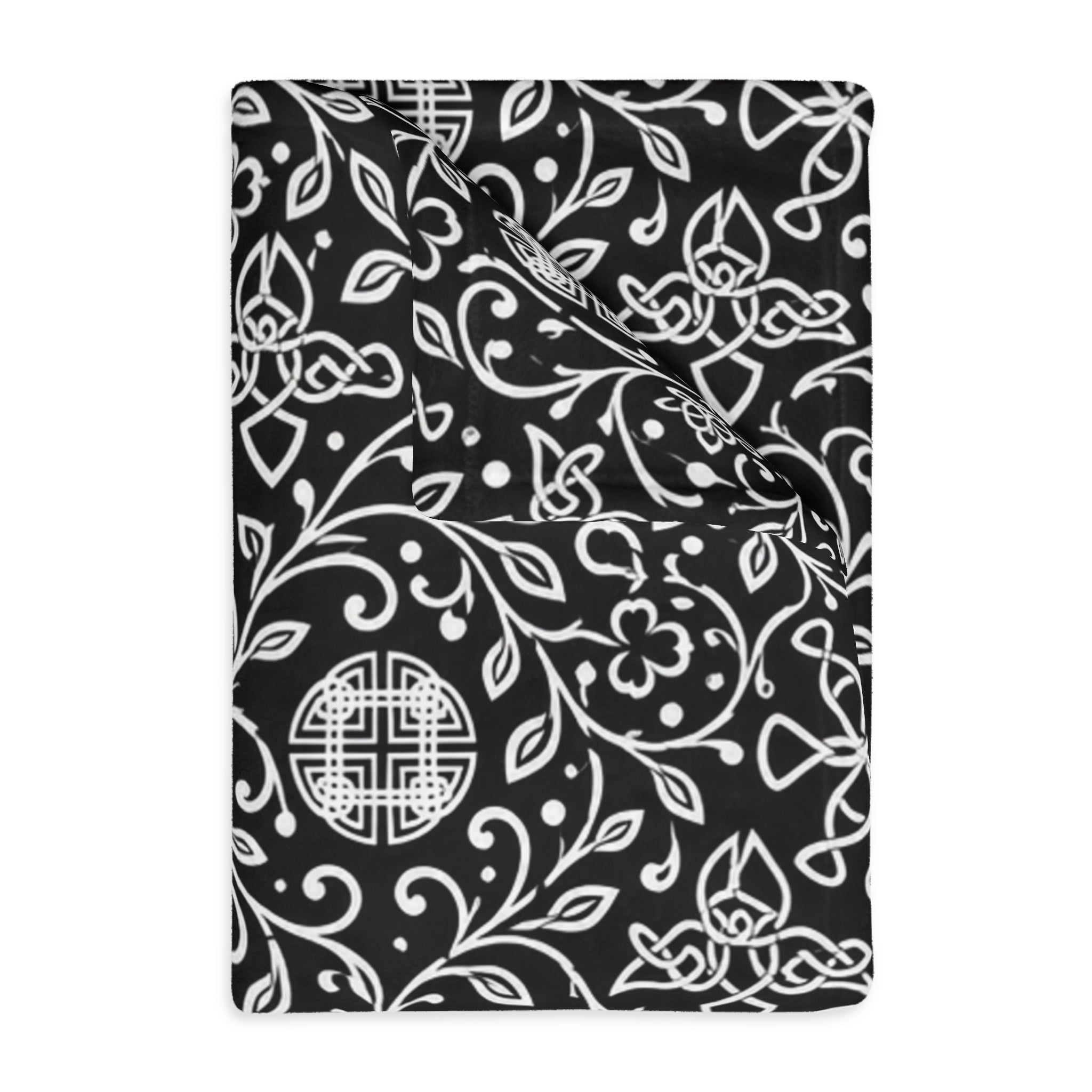Foy Knot Patterned Velveteen Blanket