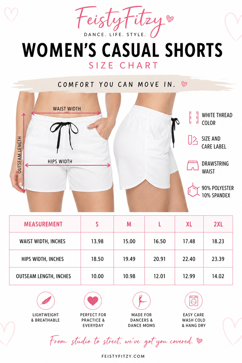 BAW Shorts Size Chart
