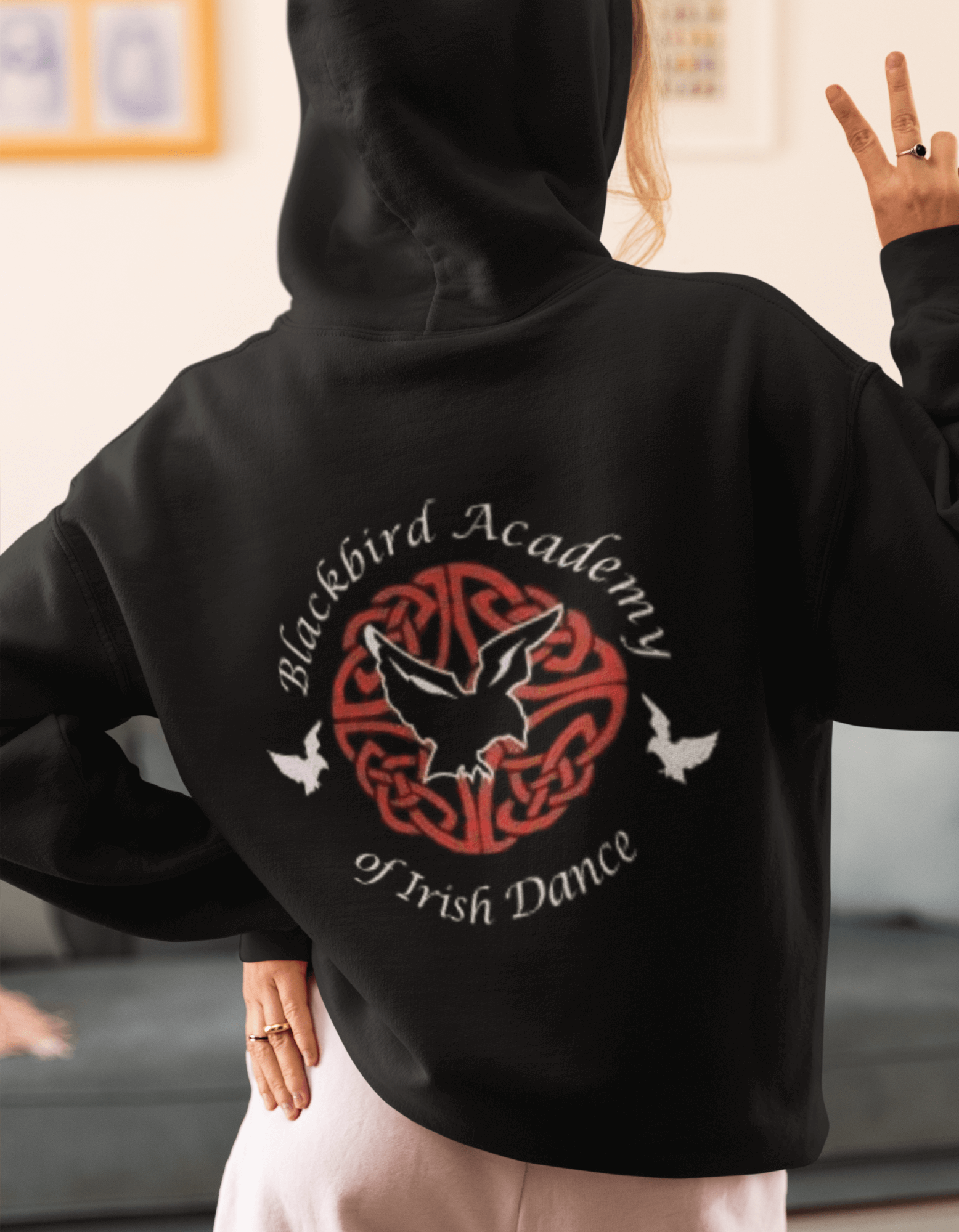 where to get Irish dance school sweatshirts with logo, Blackbird Academy of Irish Dance Hoodie, Irish Dance School Gear, Irish Dance Uniform, Spirit Wear, Spirit Gear, Irish Dance Practice Clothes
